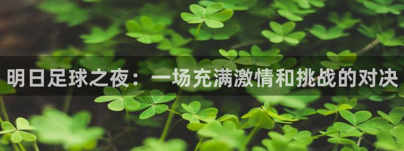 明日足球之夜：一场充满激情和挑战的对